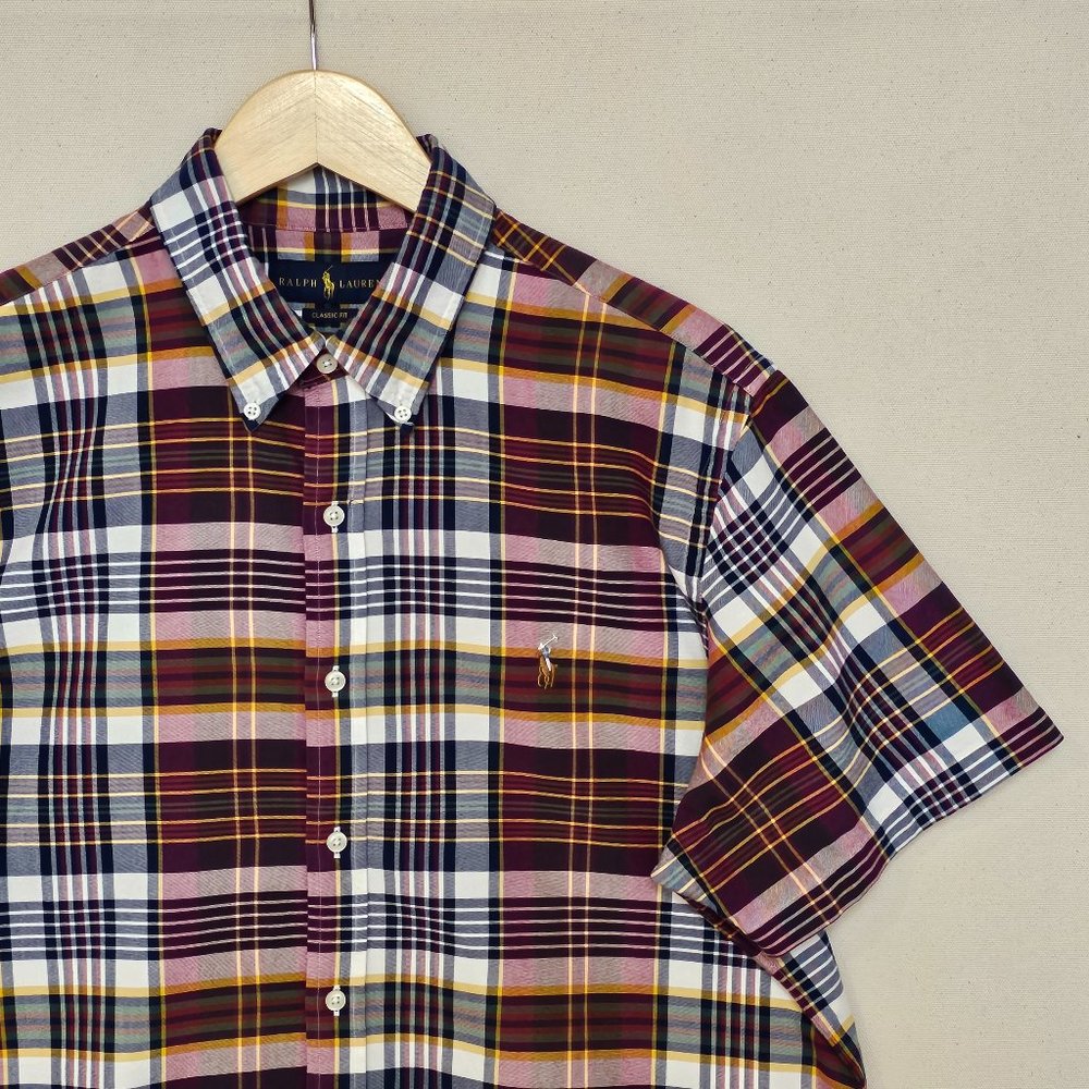 Ralph Lauren Short Sleeve Button Down Classic Fit L